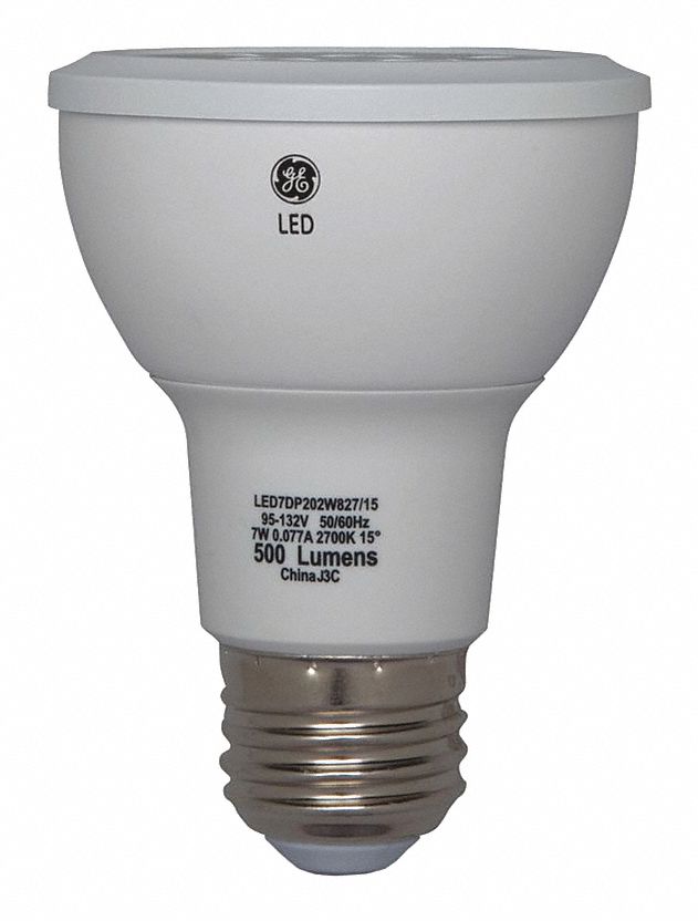 GE CURRENT LED Bulb, PAR20, Medium Screw (E26), 2,700 K, 500 lm, 7W