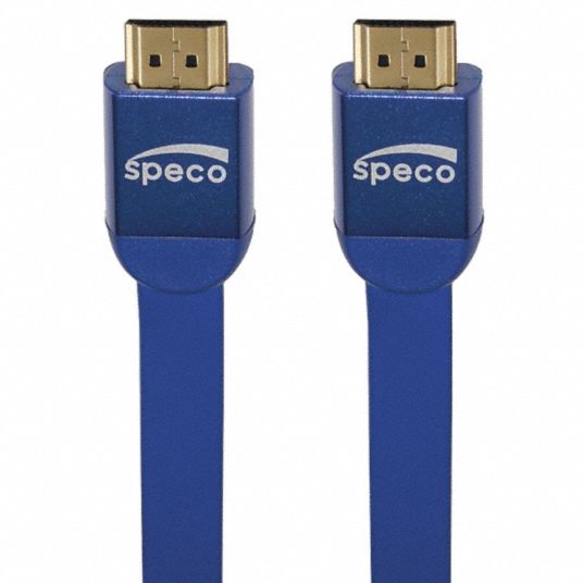 SPECO TECHNOLOGIES, Blue, HDFL10, HDMI Cable 45CP88HDFL10 Grainger