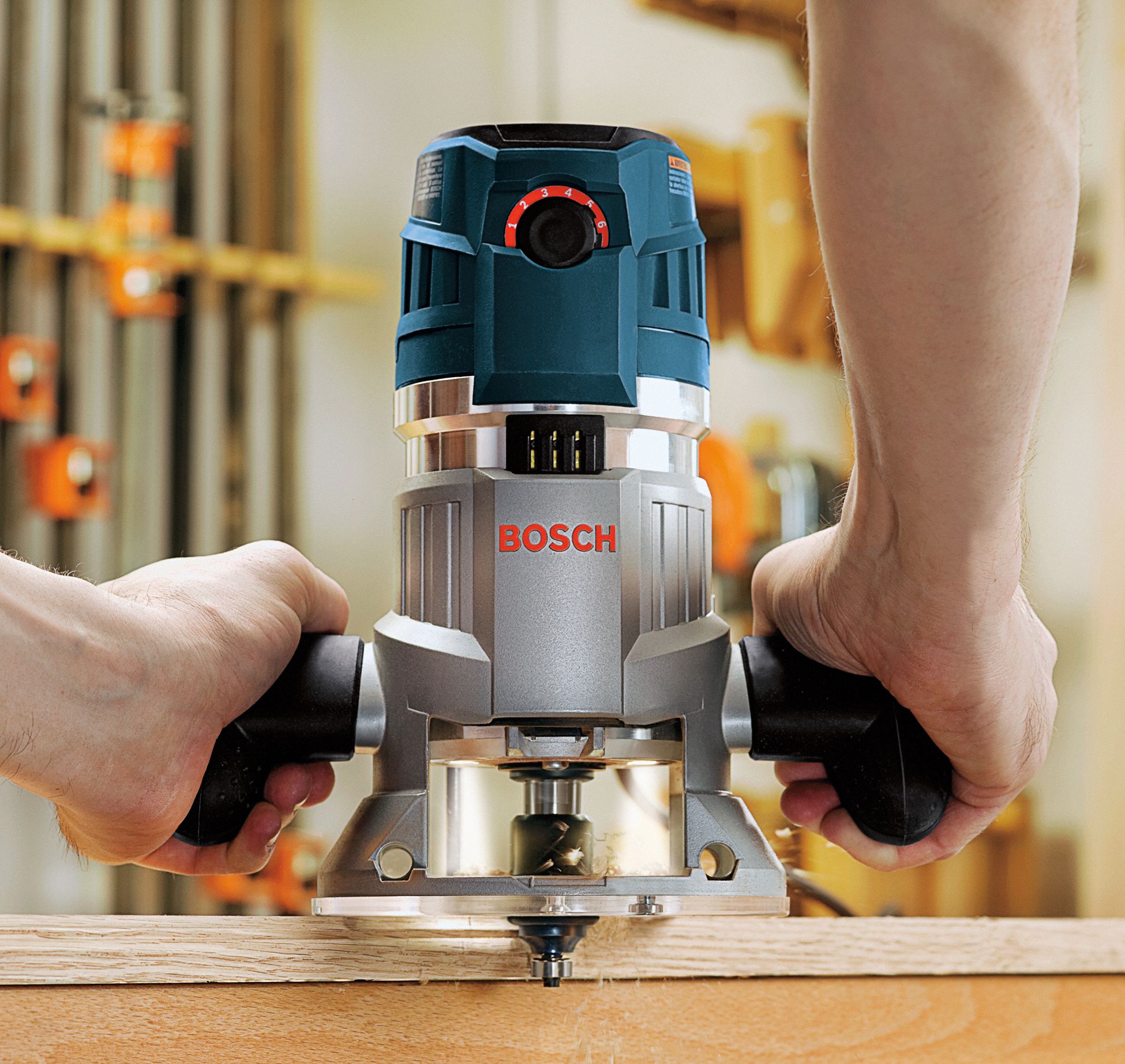 BOSCH Fixed Base Router, 2.3 HP, 120V, 15A, 9.3 lb 45CR55MRF23EVS