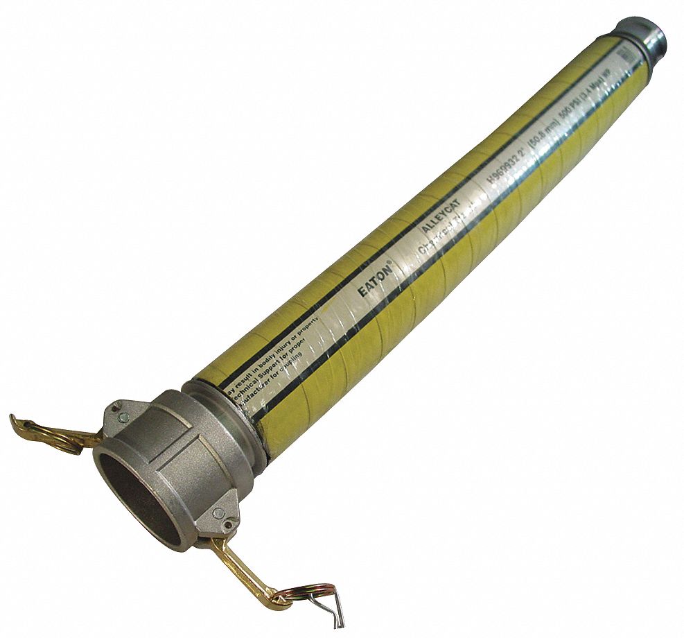 EATON Chemical Hose 1 1/2 in Hose Inside Dia., Yellow, 20 ft Hose Lg