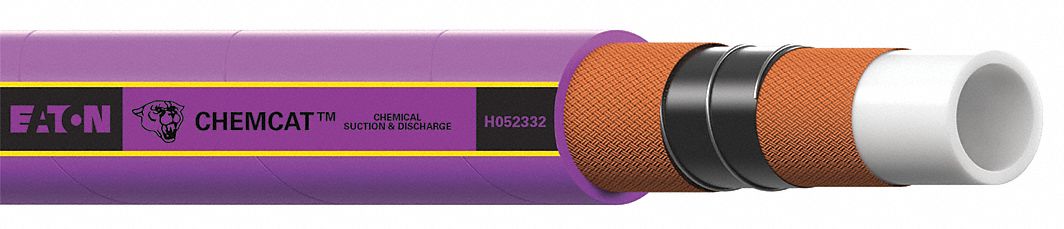 Bulk Chemical Hose: 1 1/2 in Hose Inside Dia., Purple, 7 1/2 in Bend Radius, 25 ft Hose Lg