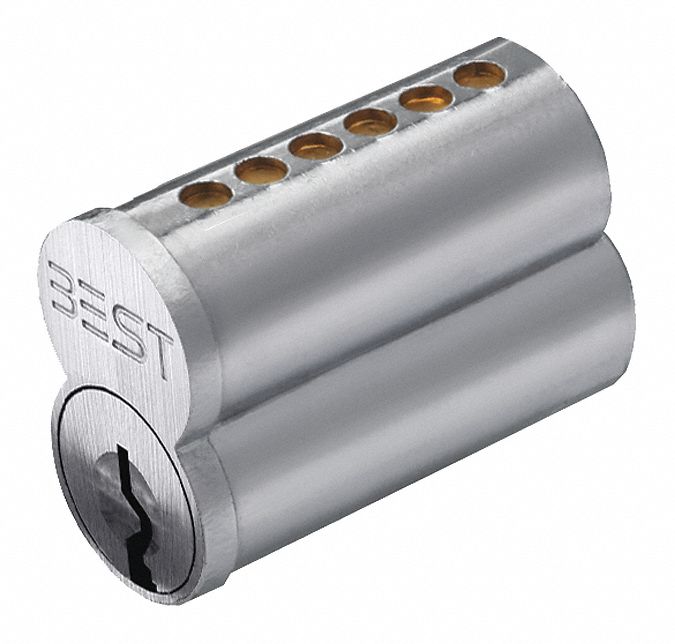 Interchangeable Core Cylinder: Cylindrical, SFIC, Chrome