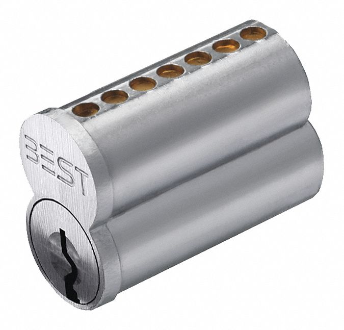 Interchangeable Core Cylinder: Cylindrical, SFIC, Chrome