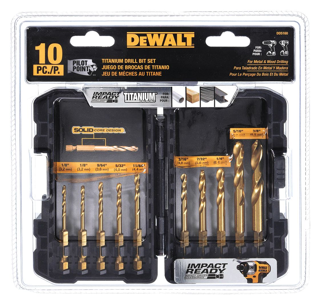 DEWALT, Drill Bit Set 45CY80DD5155 Grainger