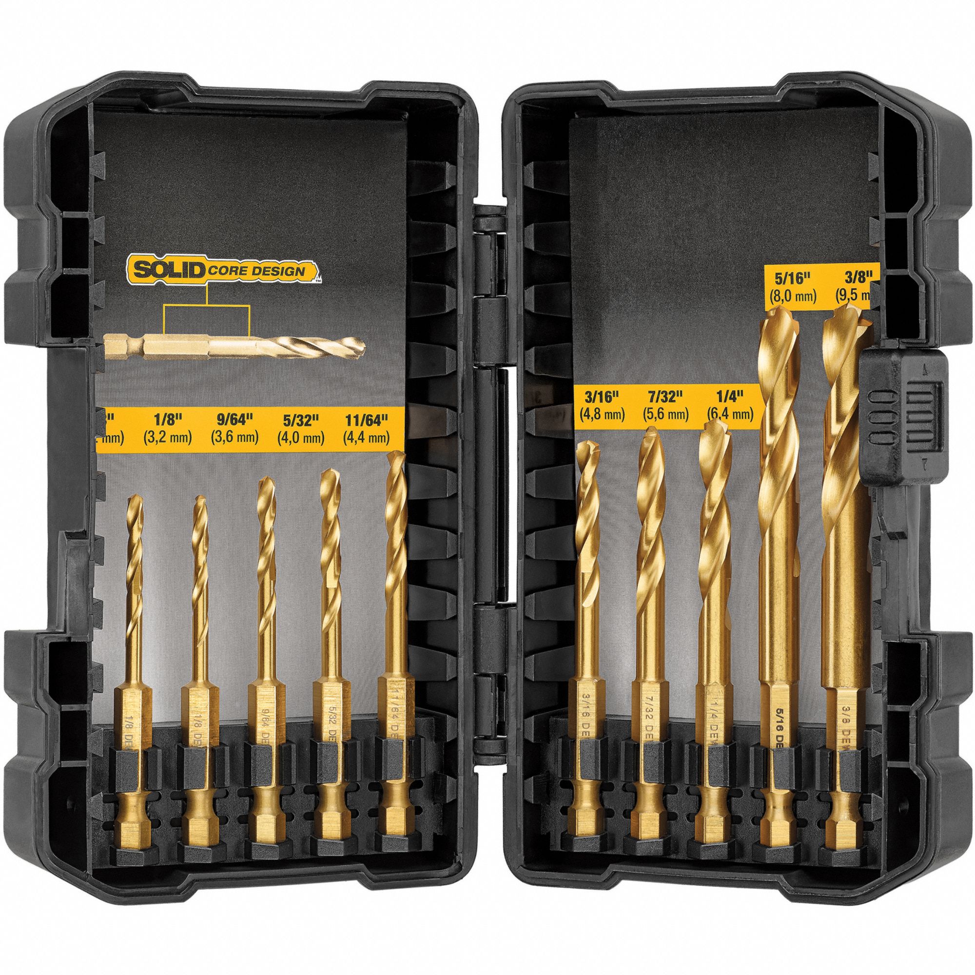 DEWALT Twist Drill Bit Set, 135° 45CY82DD5160 Grainger