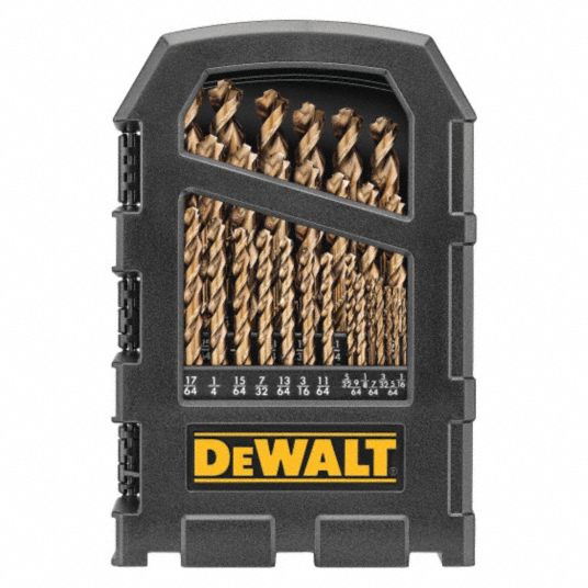 DEWALT Jobber Length Drill Set 1/16 in Smallest Drill Bit Size, 1/2 in Largest Drill Bit Size