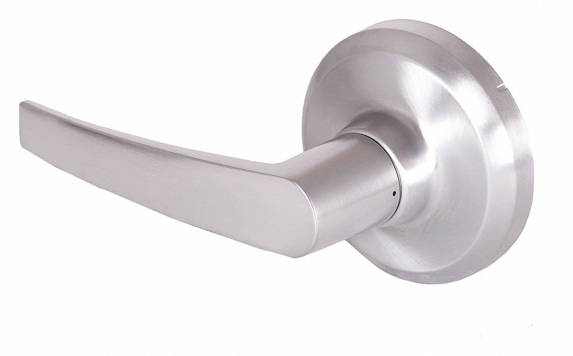 Door Lockset: Dummy Lever Locksets, Chrome, ADA Compliant, SFIC