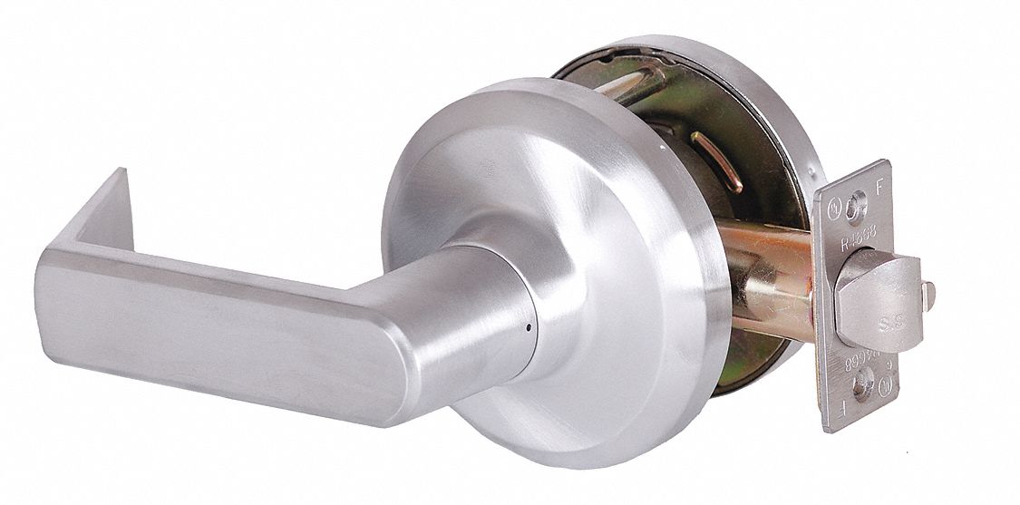 Door Lockset: Classroom Security Lever Locksets, Chrome, ADA Compliant