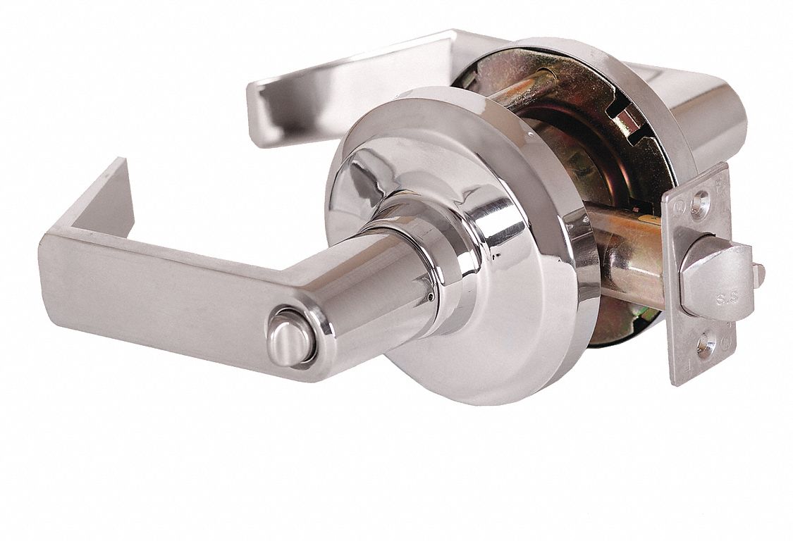 STANLEY Lever Lockset, Mechanical, Heavy Duty, Keyed Different, Bright