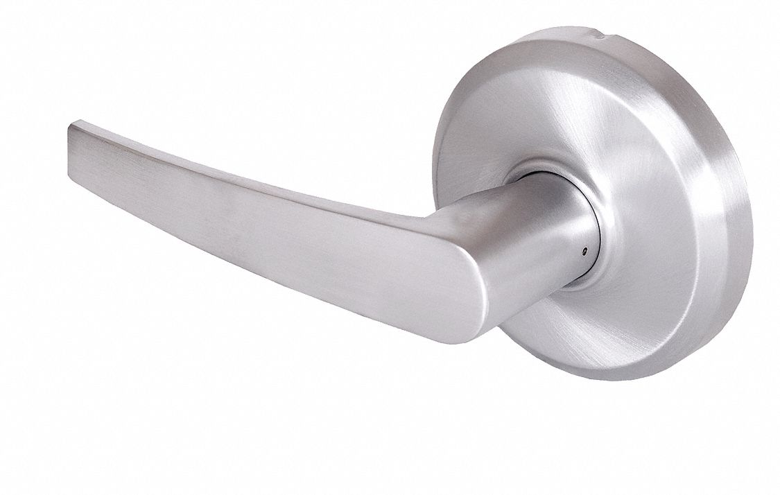 Door Lockset: Dummy Lever Locksets, Chrome, ADA Compliant, SFIC