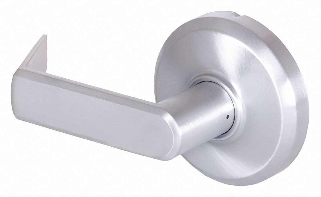 Door Lockset: Dummy Lever Locksets, Chrome, ADA Compliant, SFIC