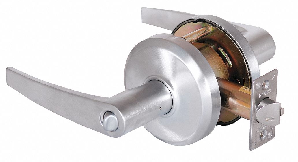 Door Lockset: Classroom Lever Locksets, Chrome, ADA Compliant, SFIC
