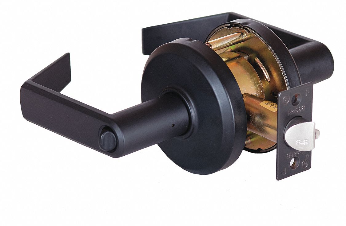 Door Lockset: Classroom Lever Locksets, Bronze, ADA Compliant, SFIC