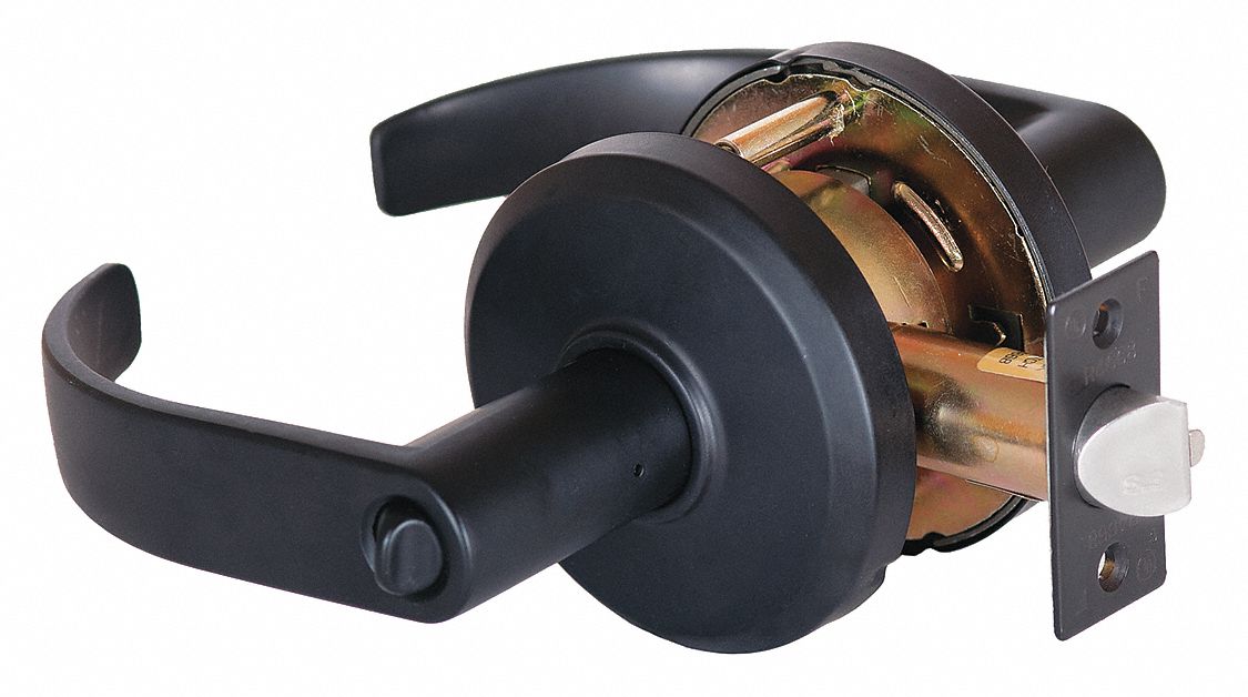 Door Lockset: Classroom Lever Locksets, Bronze, ADA Compliant, SFIC