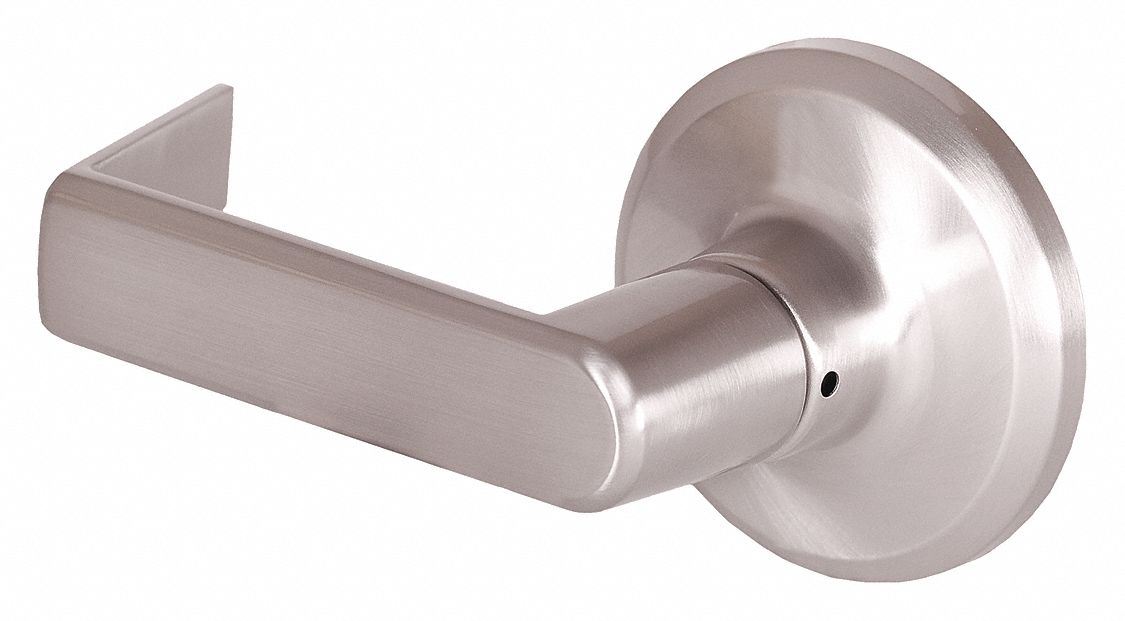 Door Lockset: Dummy Lever Locksets, Nickel, ADA Compliant