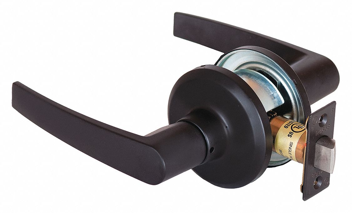 Door Lockset: Passage Lever Locksets, Bronze, ADA Compliant, SFIC