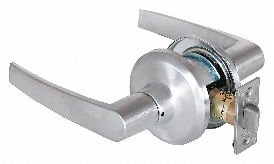 Door Lockset: Passage Lever Locksets, Chrome, ADA Compliant