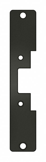 Electric Strike Faceplate: 1 7/16 in Wd, 7 15/16 in Ht, Bronze