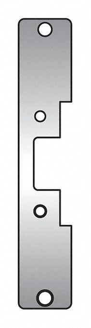 Electric Strike Faceplate: 1 7/16 in Wd, 7 15/16 in Ht