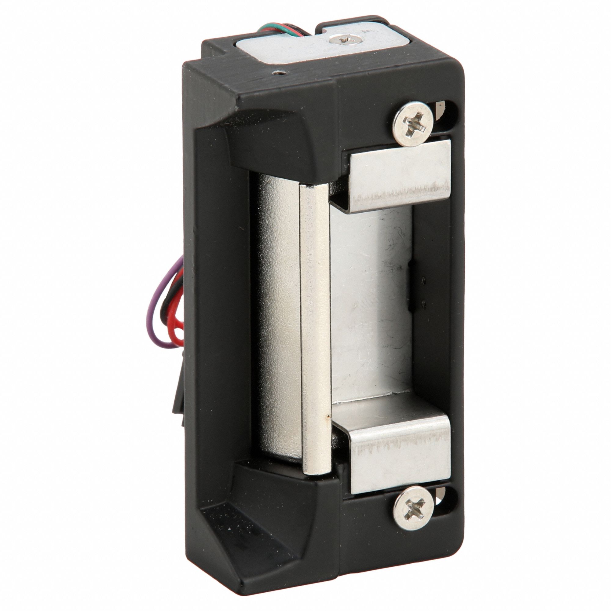 Electric Door Strike: 1 1/4 in Wd, 4 7/8 in Ht, Cylindrical, Stainless Steel