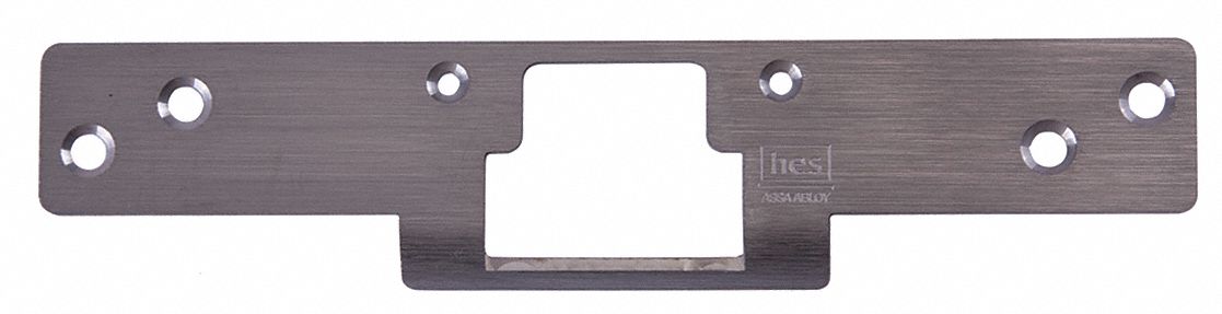 Electric Strike Faceplate: 1 3/8 in Wd, 9 in Ht