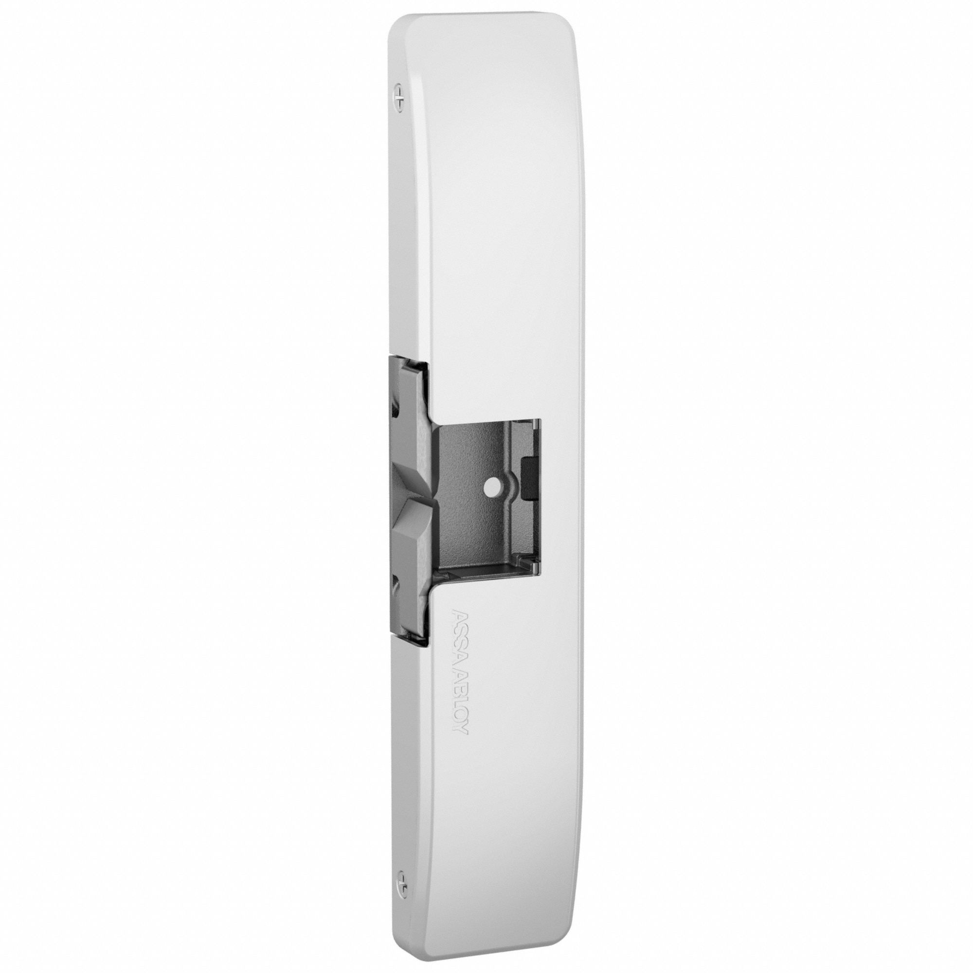 Electric Door Strike: 1 3/4 in Wd, 9 in Ht, Rim, Stainless Steel