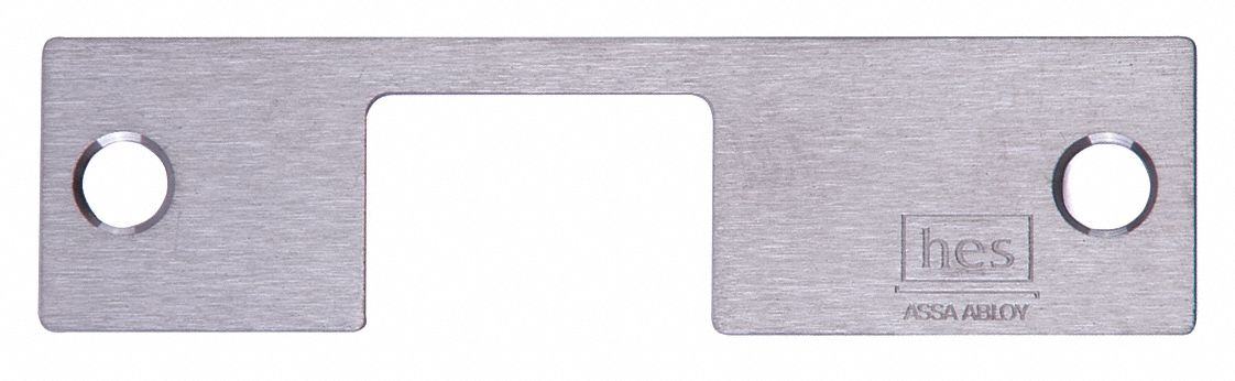 Electric Strike Faceplate: 1 1/4 in Wd, 4 7/8 in Ht
