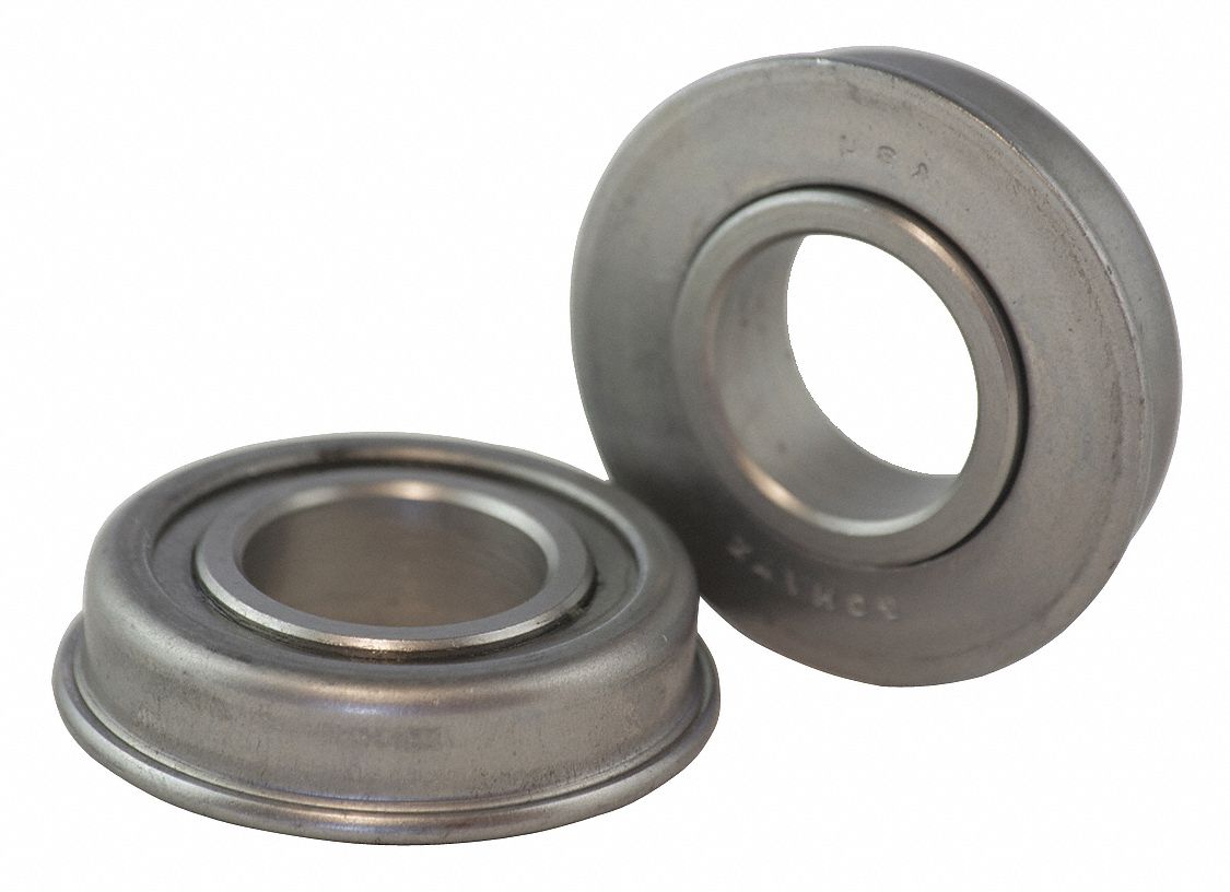 Unground Flanged Radial Ball Bearing: TW18, 3/4 in Bore, 1.91 in Flange Dia, Contact