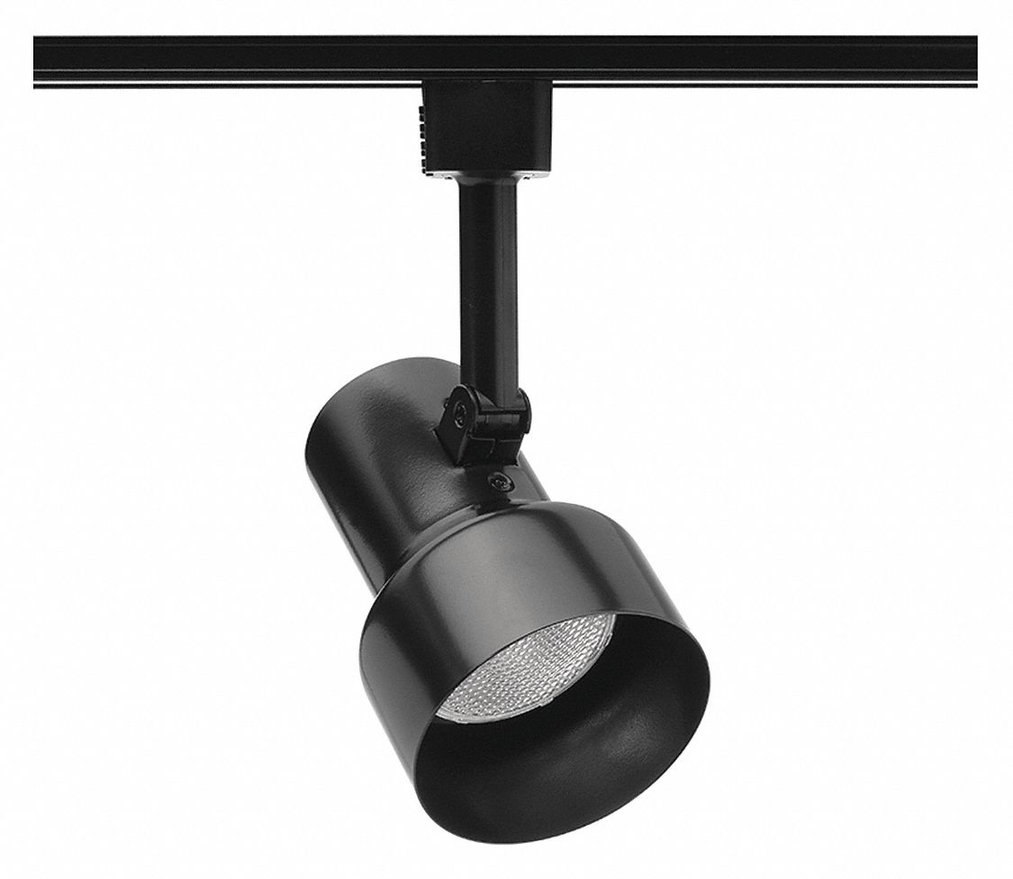 Incandescent, Black, Track Lighting Head 45DL90R510 BL Grainger