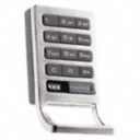 Zinc,  Electronic Keyless Lock,  Keypad or Coded Key Fob,  Finish Brushed Nickel
