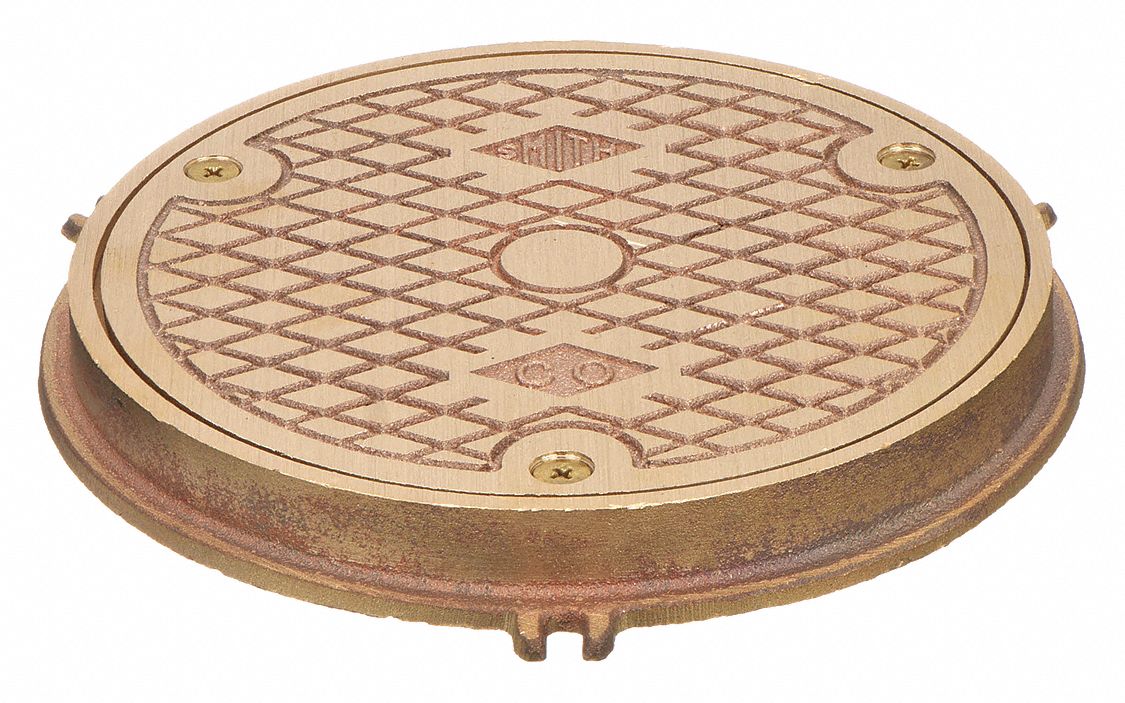 Floor Cleanout: 7 1/2 in Overall Dia, 3/4 in Overall Ht, Nickel Bronze, Bronze