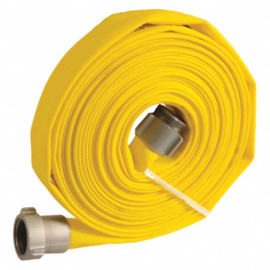GRAINGER APPROVED Wildland Fire Hose, Single Jacket, MNST x FNST