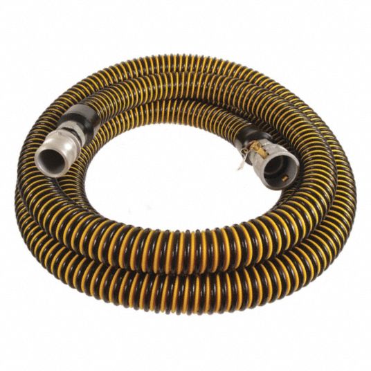 GRAINGER APPROVED Water Suction Hose, 1 1/2 in, 20 ft, Aluminum x