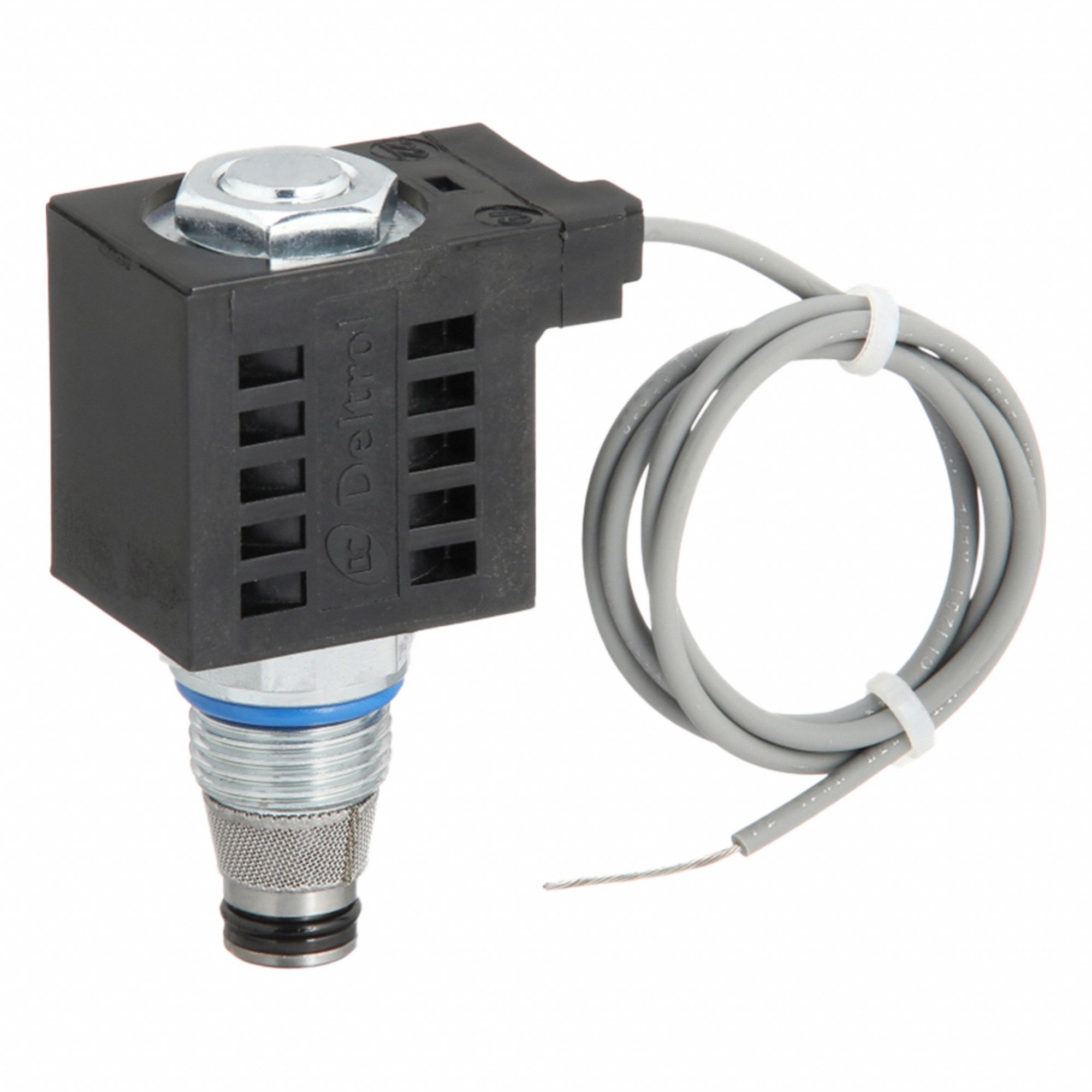 Electric Lowering Valve: Steel, Two Positions, Normally Closed, Two-Way, Electrical, 24V DC