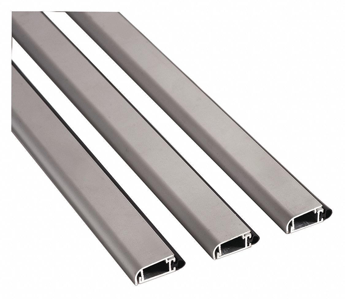 Door Weatherstripping: Screw-In Mounting, EPDM, 3 ft Overall Lg, 1 3/16 in Overall Wd