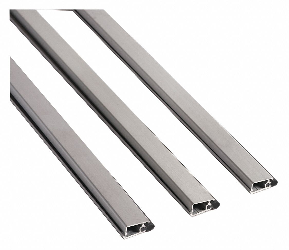 Door Weatherstripping: Screw-In Mounting, EPDM, 3 ft Overall Lg, 1 in Overall Wd