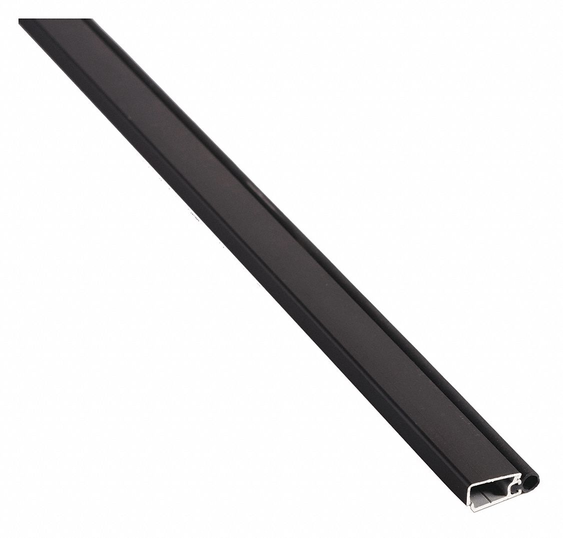 Door Weatherstripping: Screw-In Mounting, EPDM, 3 ft Overall Lg, 1 in Overall Wd