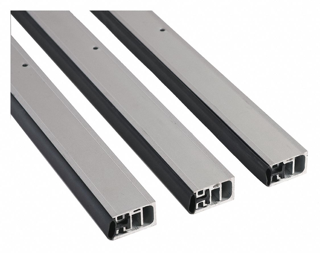 Door Weatherstripping: Screw-In Mounting, EPDM, 3 ft Overall Lg, 1 1/2 in Overall Wd