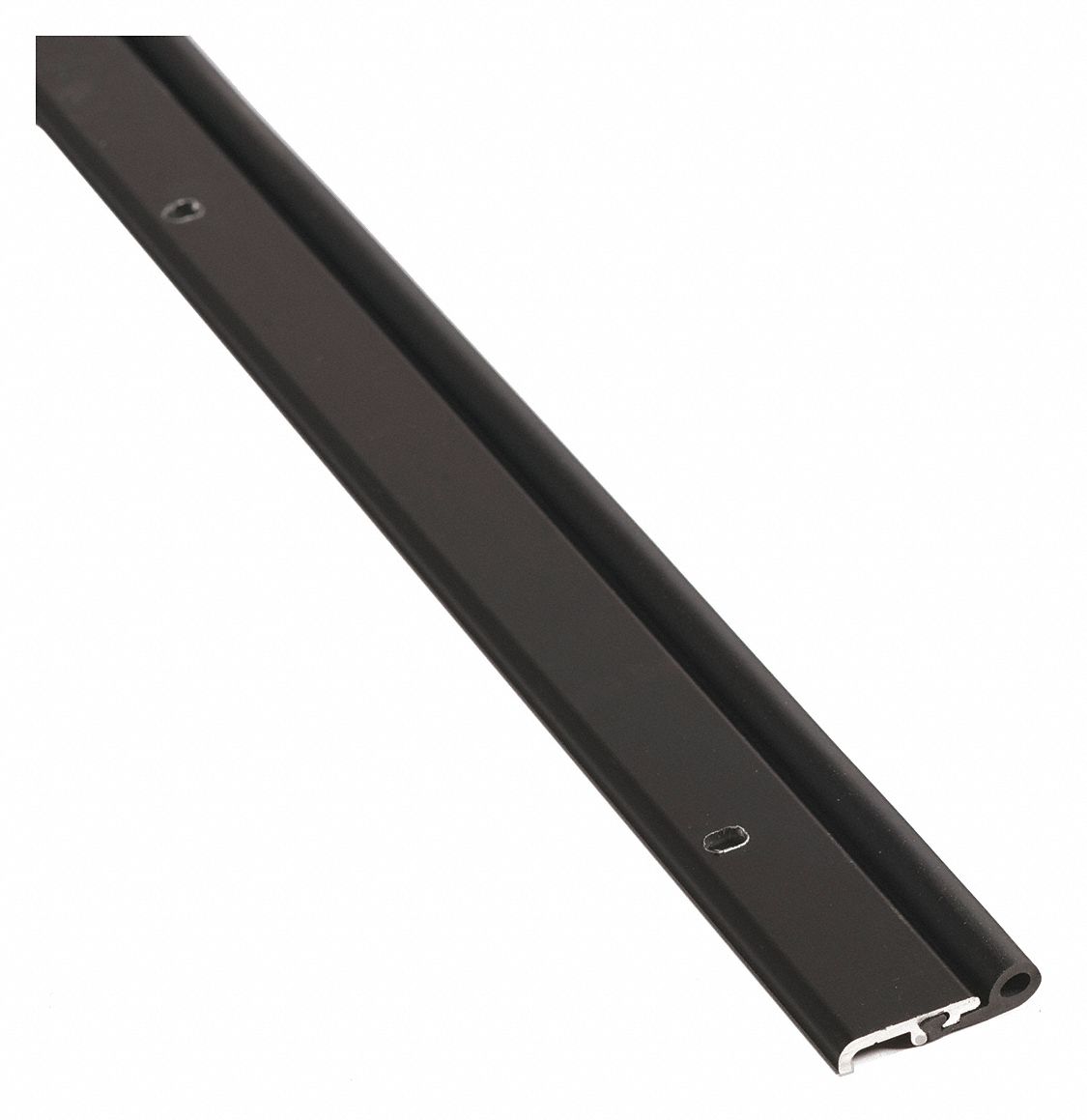 Door Weatherstripping: Bulb, Screw-In Mounting, EPDM, 3 ft Overall Lg, Black