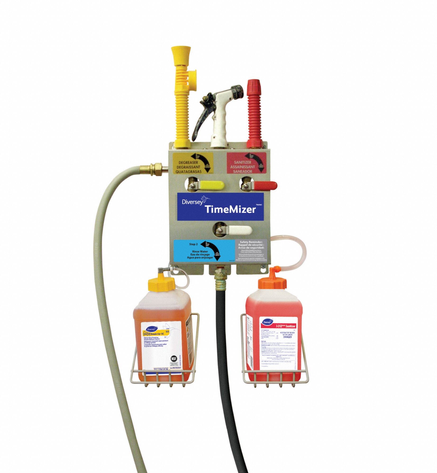 DIVERSEY, Wall Mount Dispenser, 2 Chemicals Dispensed, Dilution Control