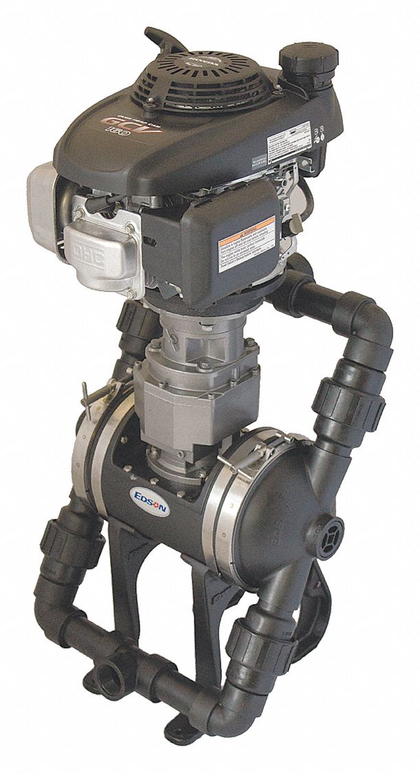 EDSON Gas Diaphragm Pump, Voltage N/A, Polypropylene 45DY9025545