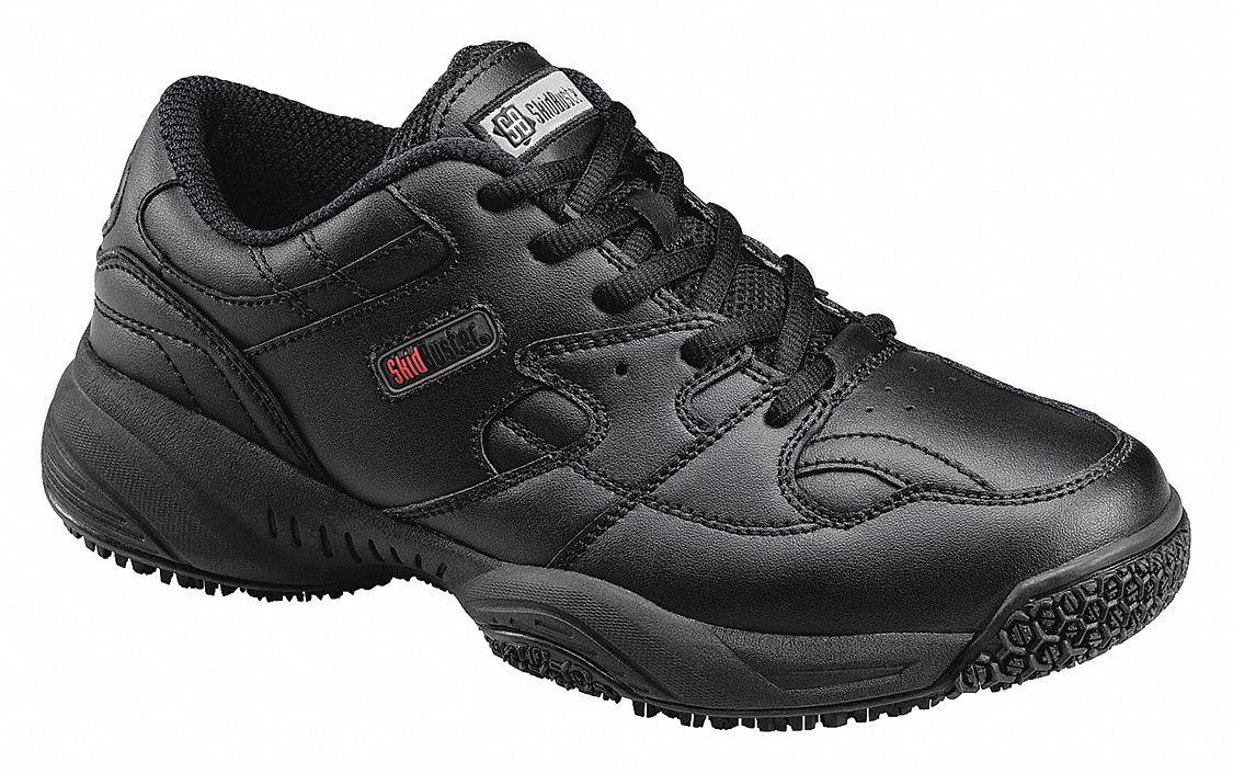 plain black running shoes