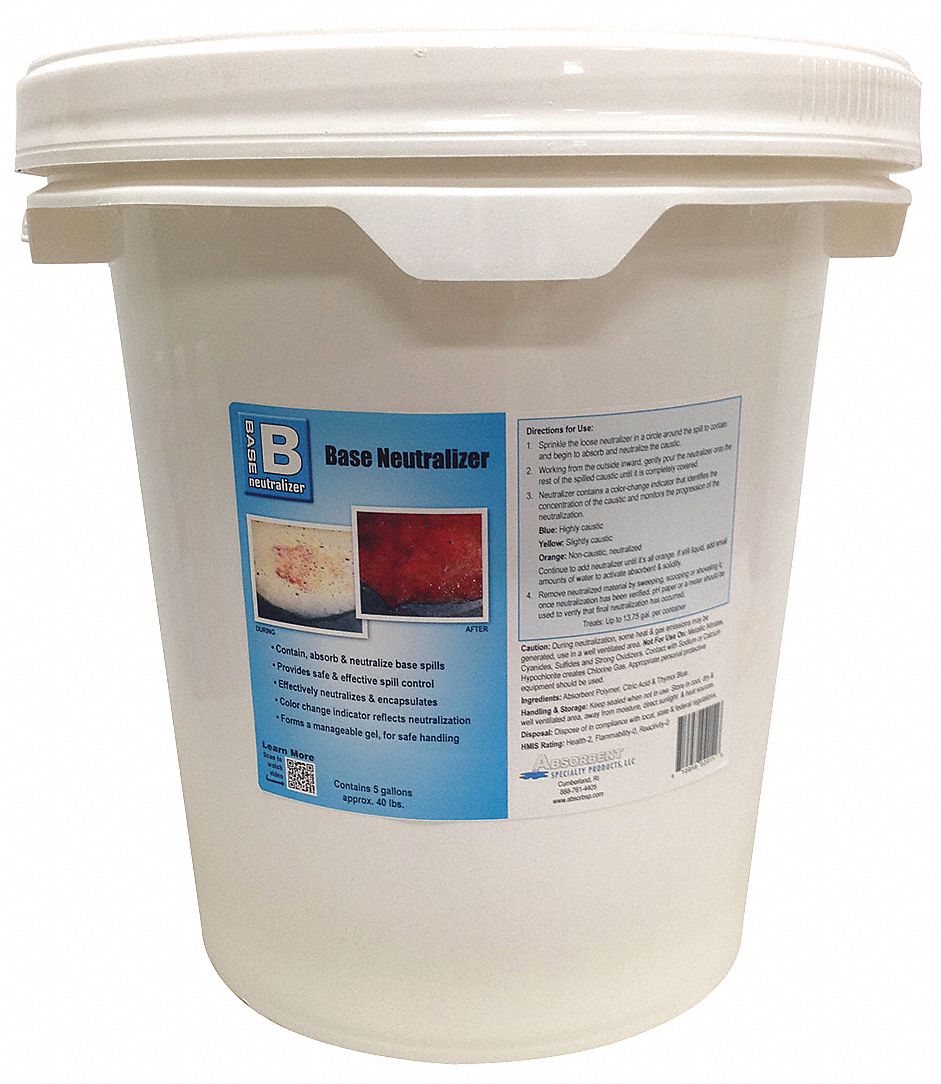 Granular Sorbent: Absorbent Polymer, 12 gal Volume Absorbed per Pkg., 41 lb Wt, Pail