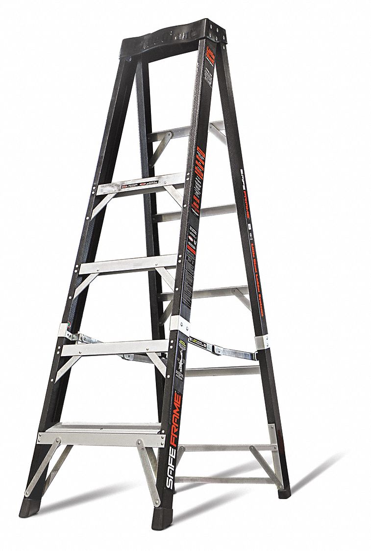 LITTLE GIANT, Fiberglass, 375 lb Load Capacity, Stepladder - 45ED85 ...