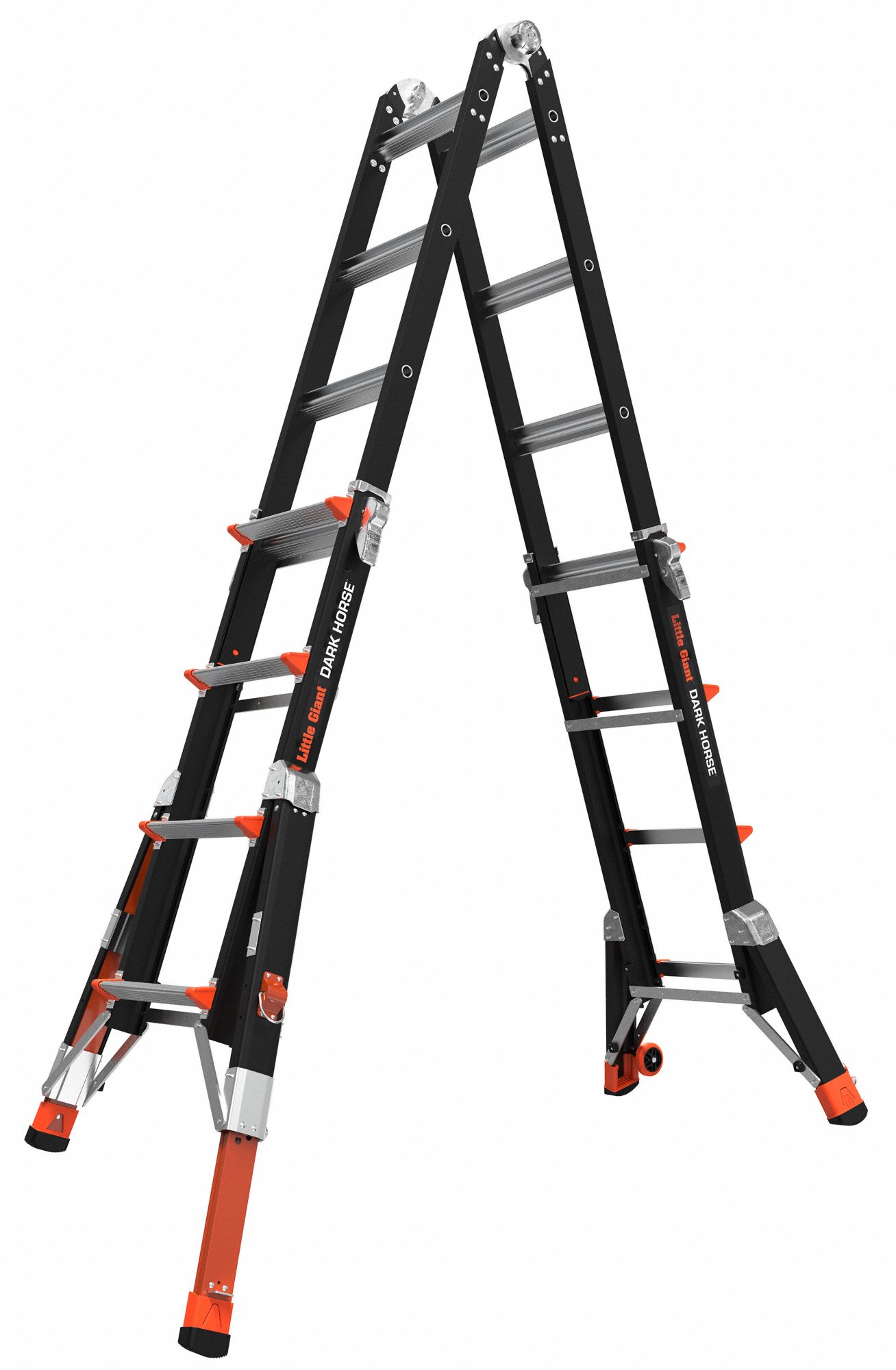 LITTLE GIANT 17 ft Fiberglass Multipurpose Ladder, 300 lb Load Capacity ...