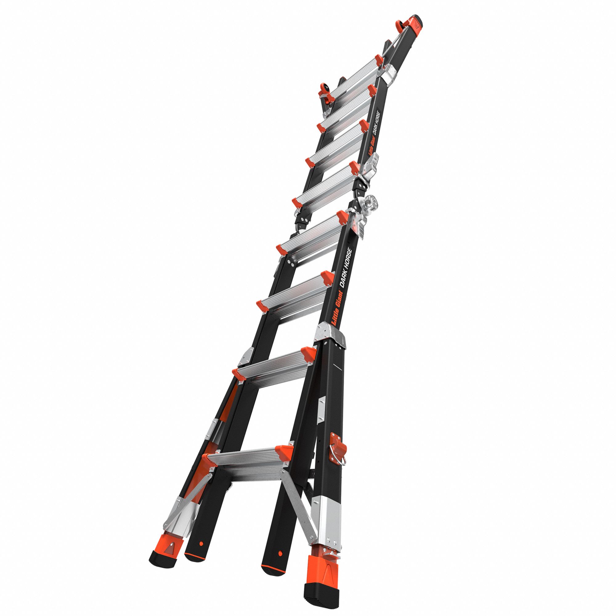 LITTLE GIANT 17 ft Fiberglass Multipurpose Ladder, 300 lb Load Capacity ...