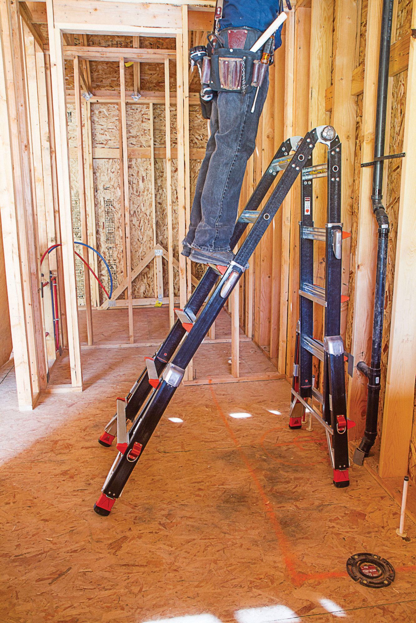 LITTLE GIANT 22 ft Fiberglass Multipurpose Ladder, 300 lb Load Capacity