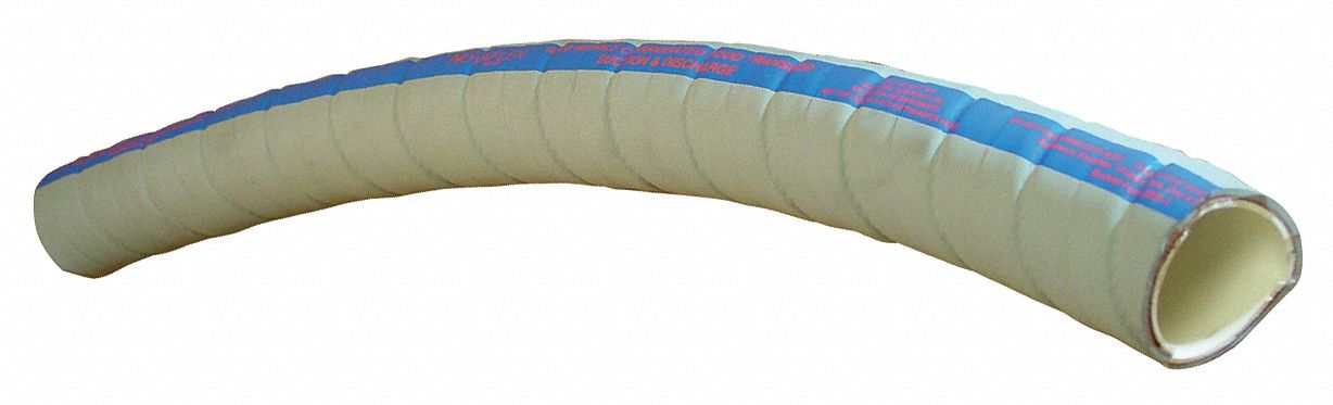 Bulk Food Grade Hose: 2 in Hose Inside Dia., 150 psi, Gray, 100 ft Hose Lg, Nitrile