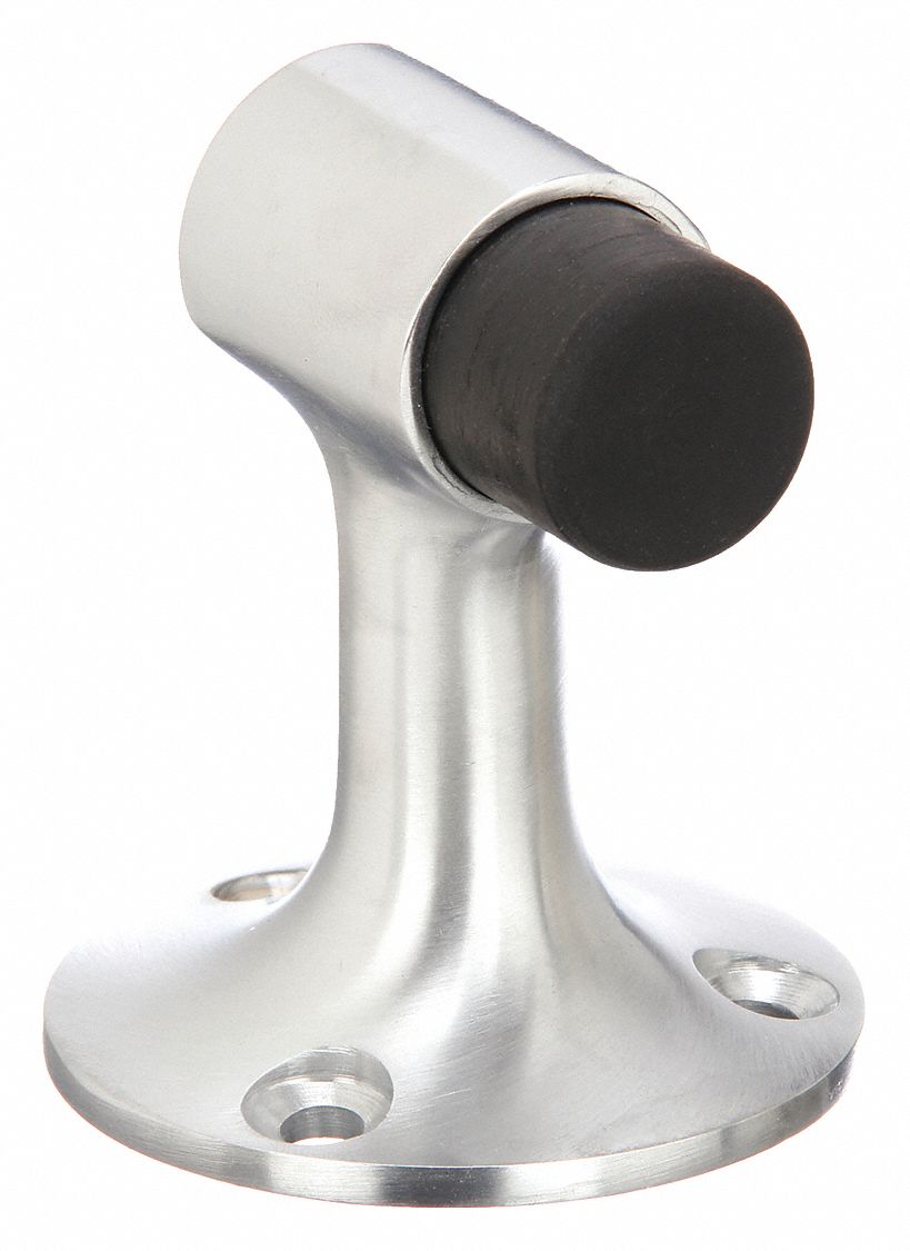 Floor Door Stop Chrome, Satin Chromium-Plated