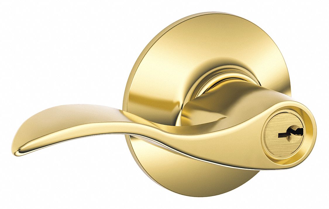 Door Lockset: Office Lever Locksets, Brass